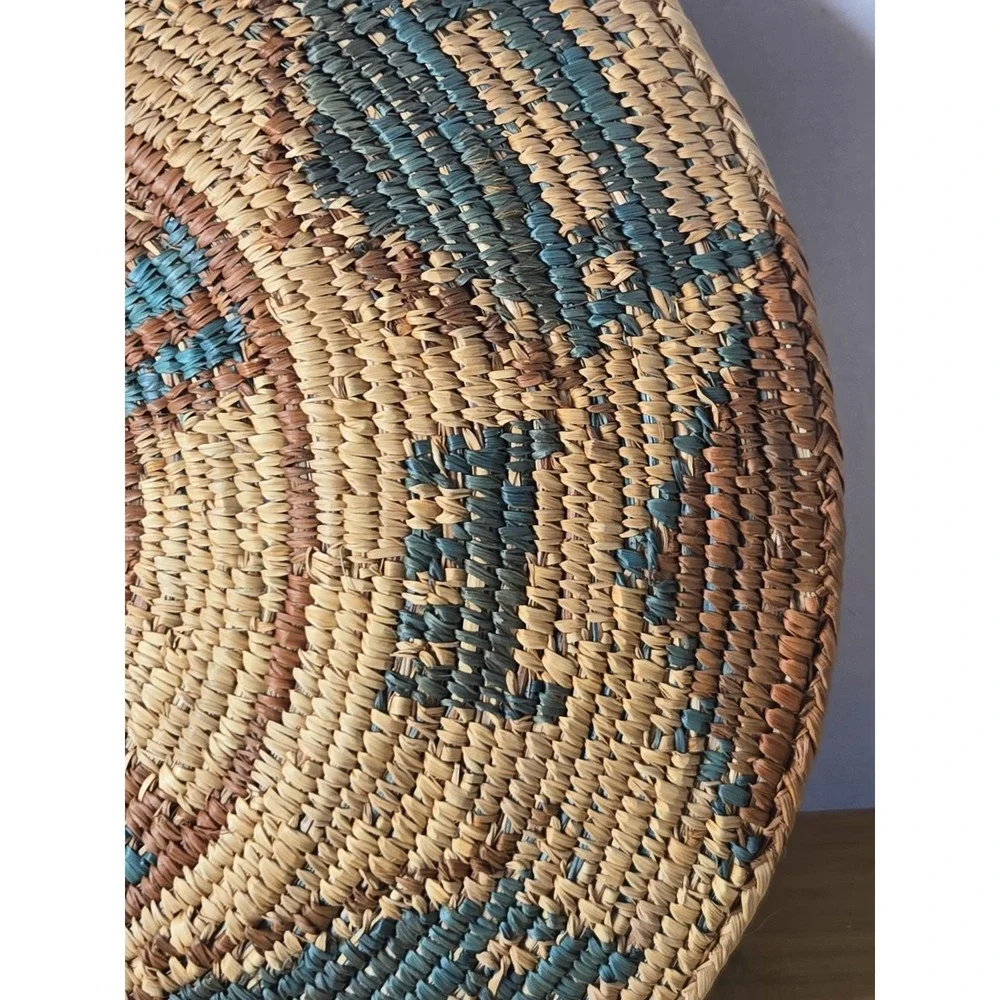 Vintage Hausa Handwoven Coiled Basket/Platter 13.5